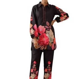 Women’s Dress Batik V-Neck CO-ODS Set for Women